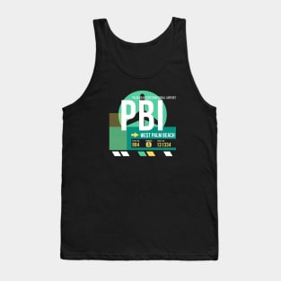 West Palm Beach (PBI) Airport // Retro Sunset Baggage Tag Tank Top